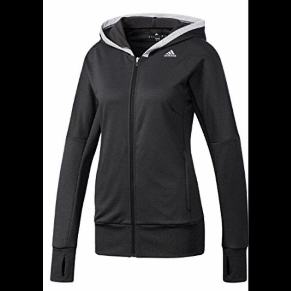 Adidas Dark Gray Hooded Jacket